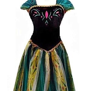 Princess Anna Coronation Day Dress & Necklace